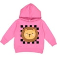 thumbnail image 2 of Inktastic Lion Zoo Animal Checkered Toddler Hoodie, 2 of 4
