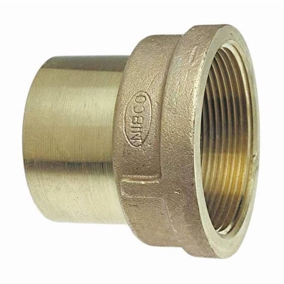 Nibco Reducing Adapter,Cast BRZ,3/4",FTGxFNPT 7032R 3/4X1/2