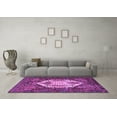 thumbnail image 3 of Ahgly Company Indoor Square Persian Purple Traditional Area Rugs, 5' Square, 3 of 4