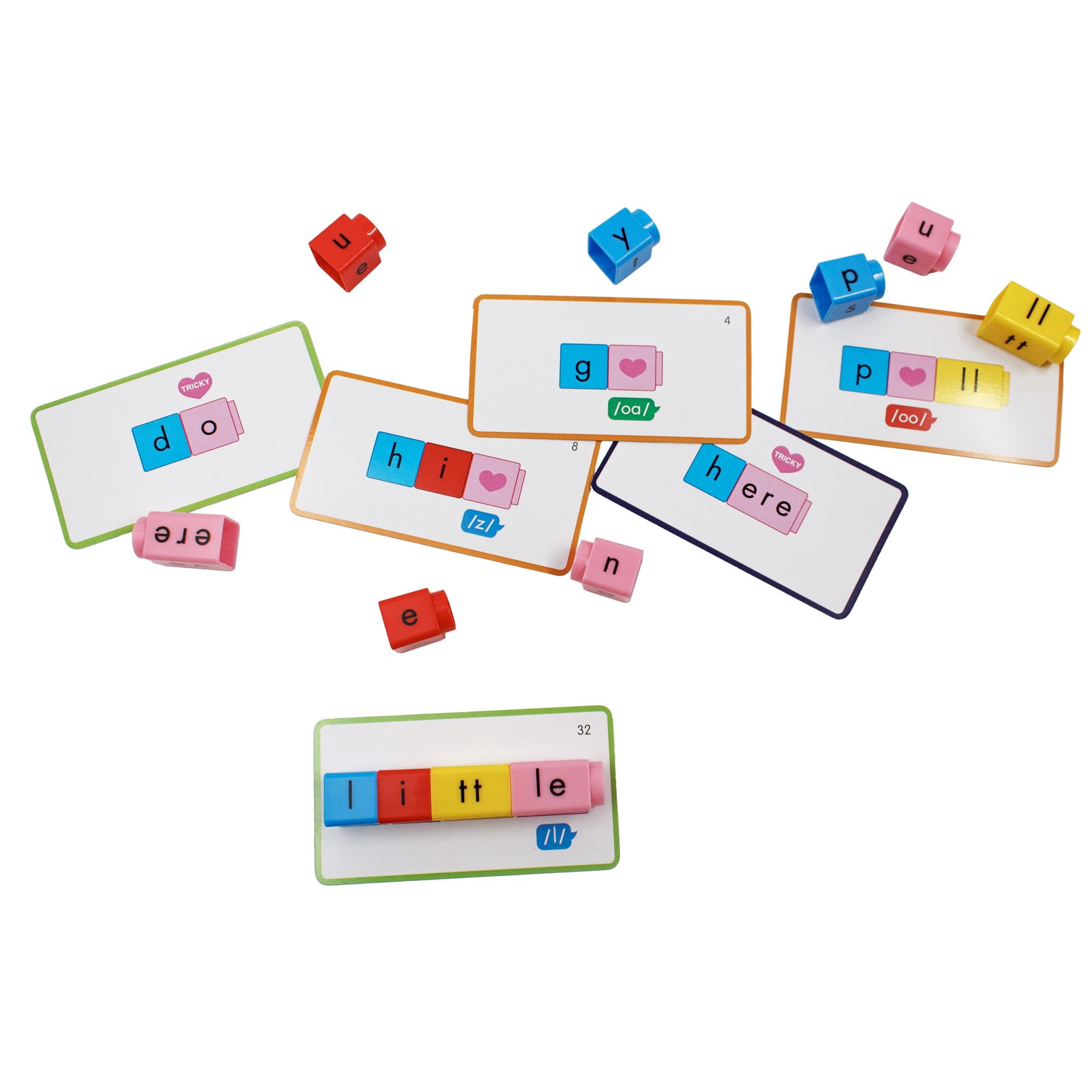 Junior Learning: Phonics Blox: Heart Word Builders - Build Tricky Words With Letter Blocks, Phonetic Cues, Reading Foundation Development, Kids Age 4+