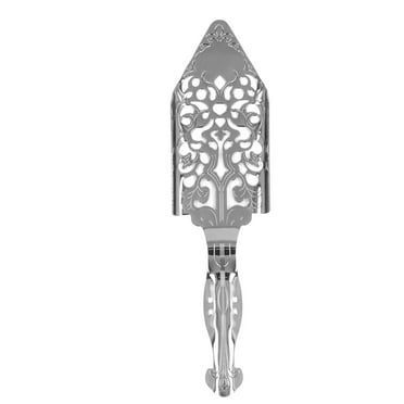 Stainless Steel Absinthe Spoon with Hollow Wormwood Design, Bartender's Tool for Sugar Cube Filtering, Silver Cocktail Accessory