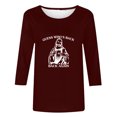 thumbnail image 3 of Uootdi Easter Christian Jesus Faith Sweatshirt for Women Jesus Cross Printed Pullover Funny Crew Neck Comfy Loose 3/4 Sleeve Shirts Gift, 3 of 5