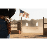 TJAYZ Western Drop Loop Leather Gun Belt and Holster, Right Hand, 22 Caliber, HARVEST 50"