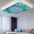 thumbnail image 5 of Fluorescent Light Covers for Ceiling Lights Classroom, Teal Blue Bohemian Magnetic Ceiling Light Cover Filter for School,Office, 2X4 FT, Pack of 3, Retro Man-dala Pattern White, 5 of 9