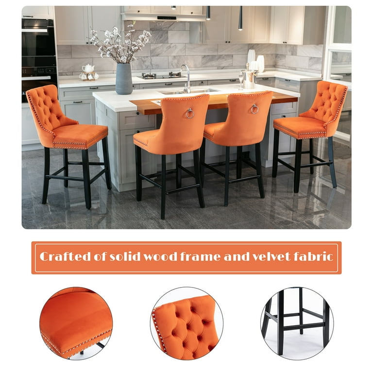 Burnt orange breakfast outlet bar stools
