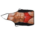 thumbnail image 3 of Cooking Apron,Muscle Pattern Funny Novelty Kitchen Apron Funny Apron Solid Performance, 3 of 14