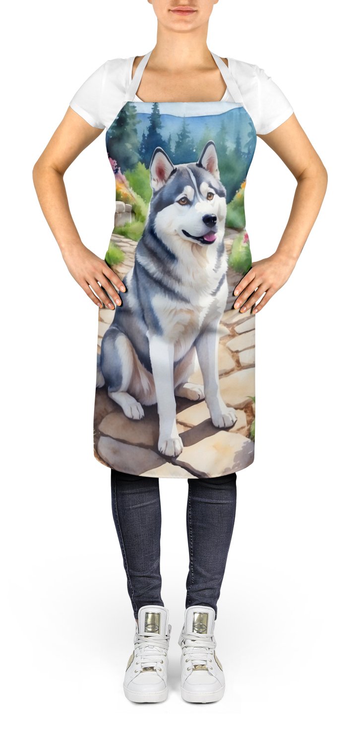 Siberian Husky Spring Path Apron 27 in x 30 in