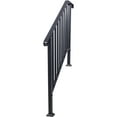 thumbnail image 5 of Handrails for Outdoor Steps, Fit 3 or 4 Steps Outdoor Stair Railing, Picket#3 Wrought Iron Handrail, Flexible Porch Railing, Black Transitional Handrails for Concrete Steps or Wooden Stairs, 5 of 9