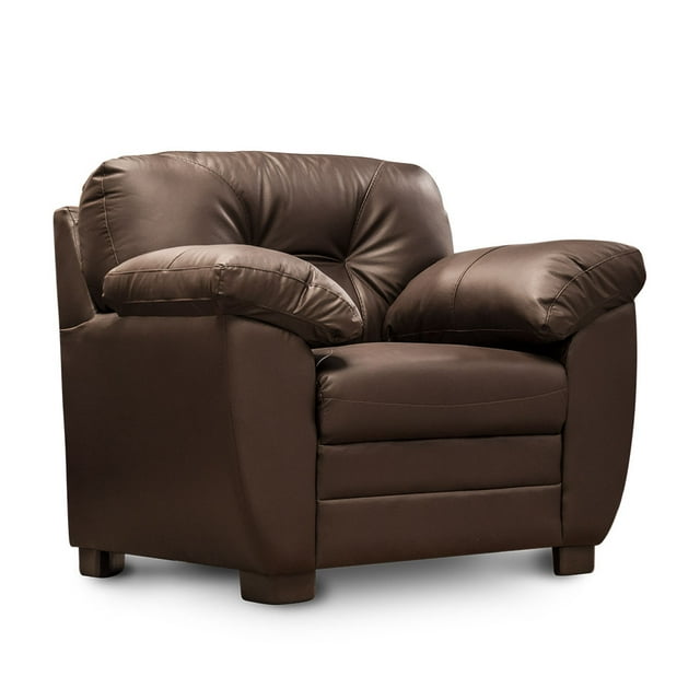 Sillón Individual de Piel Genuina ConfortoPiel Derby Chocolate