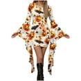 thumbnail image 1 of Fewfanhot Robes Maxi d'Halloween pour Femmes 2025 Robe Décontractée à Col Rond avec Imprimés Effrayants et Style Asymétrique Robe à Enfiler Patchwork, 1 of 5