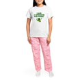 thumbnail image 4 of CafePress - Pocket Leprechaun Women's Light Pajamas - Women's Short Sleeve Print T-Shirt and Pants Light Cotton Pajama Set, 4 of 7