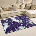 thumbnail image 2 of Coolnut Lightweight Soft Area Rugs 60 x 39 inch (5'x 3'3"), Cute Unicorns Stars Planet Floor Mat for Kids Playing Room Hardwood Floor Living Room Nursery Rugs, 2 of 6