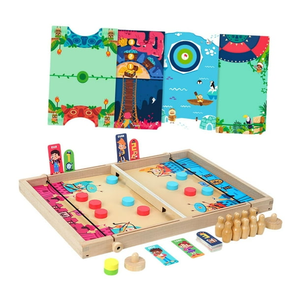 Juego de mesa jugadores, juguete interactivo portátil, juego de disco rápido multiusos para fiestas, vacaciones, adolescentes, niños, niñas y