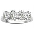 thumbnail image 2 of Tommaso Design� Oval 5x3mm Genuine 4 Stone White Topaz Ring, 2 of 9
