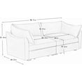 thumbnail image 2 of 78'' Chenille Deep Seat Loveseat Couch Oversized Modular Sofa with Storage Pull Out Drawers for Living Room,Green, 2 of 9