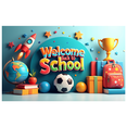 thumbnail image 2 of LUUFILx Welcome Back to School Banner Backdrop for Classroom Decor Kids Event Background Party Decorations School Supplies Photography Props Backdrop Banner, 2 of 8