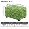 thumbnail image 7 of Xixirimido Turtle Shell Green Pattern Ottoman Cover Stretch Rectangular Footstool Slipcover with Nonslip Elastic Base, Universal Fit for Storage Ottomans & Ottoman Footrests, Large, 7 of 7