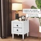 thumbnail image 5 of Mesitas de Noche Costway 2 Cajones Mesita Auxiliar Moderna Blanco, 5 of 9
