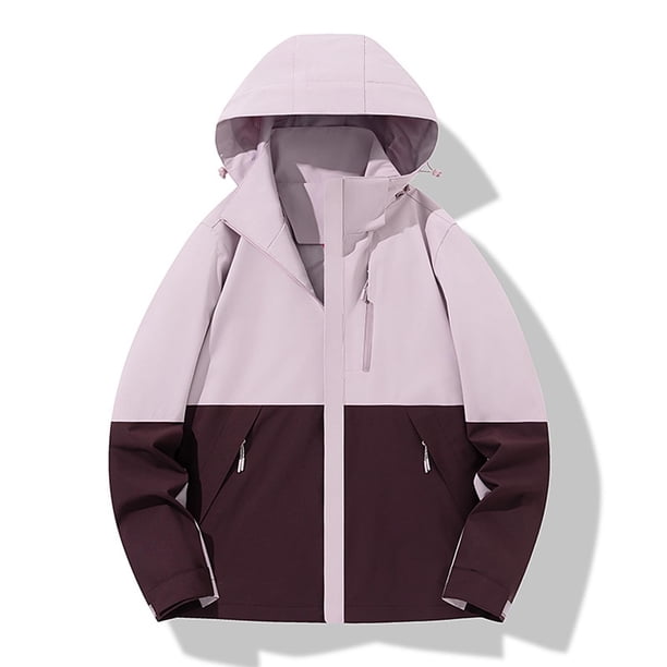 Chaqueta y abrigo informal con capucha de manga larga para mujer, de color liso, desmontable, transpirable, fino, con protector solar, de poliéster