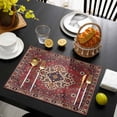 thumbnail image 3 of Boho Southwest Placemats Set of 6, Vintage Farmhouse Ethnic Aztec Tribe Art Placemats for Dining Table, Place Mats for Kitchen Tabletop, Waterproof Wipeable Dining Table Mats Set, 3 of 9