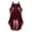 Brick Red, variant on Gothic Corset Dress for Women Plus Size Gown with Flounce Floral Brocade Tea Length Elegant Party Wear