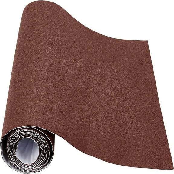 15.7x78.7(40cmx2m) Self-Adhesive Felt Fabric Dark Brown Shelf Liner for DIY Costume Making and Jewelry Drawer Box Fabric Stick 1mm Thick