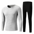 thumbnail image 2 of DYTTDG Men’s Thermal Underwear 2‑Piece Set, Soft Long Sleeve Top & Long Pants, Solid Color Base Layer, Lightweight Warm Knit Loungewear for Fall Winter Daily Wear, 2 of 8
