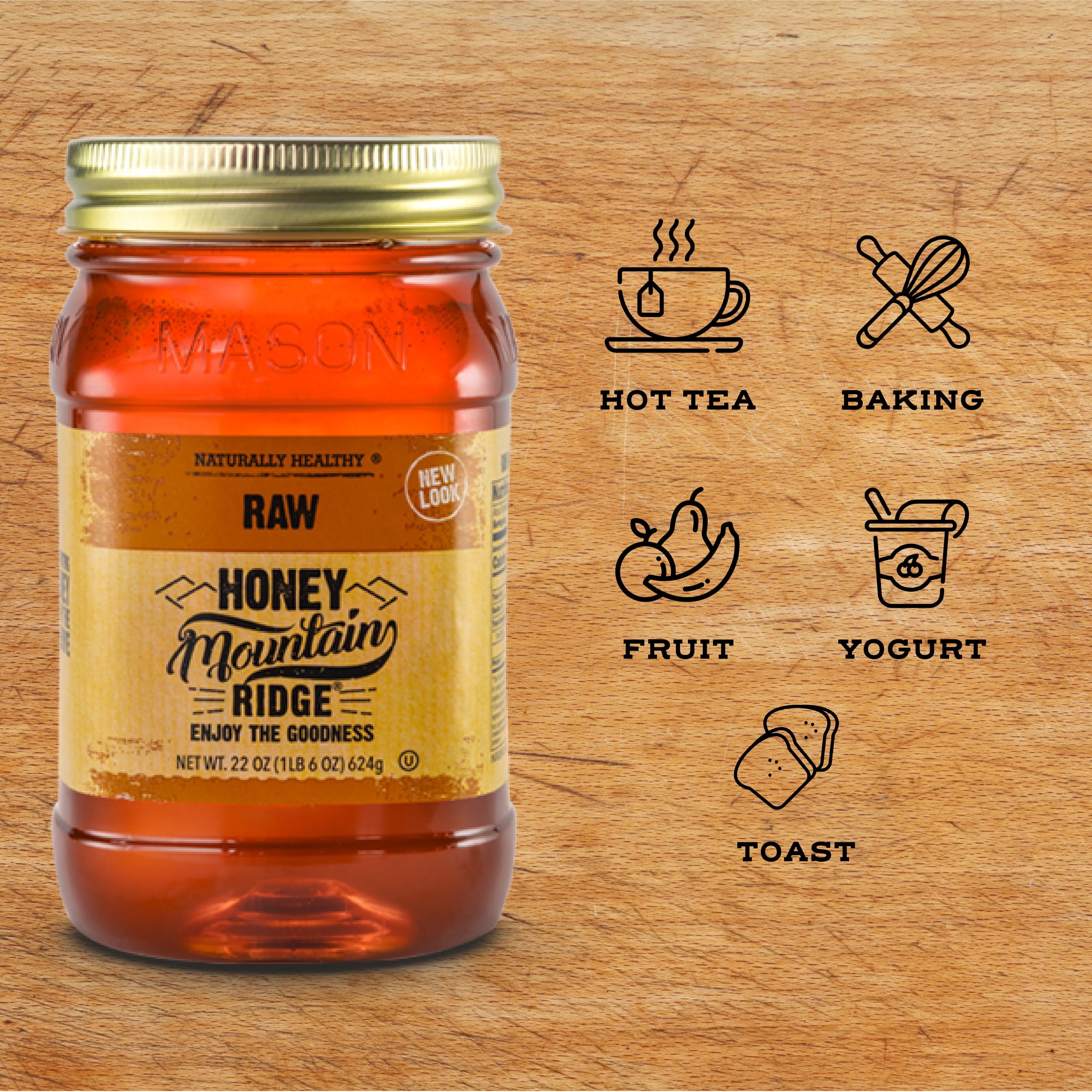 Mountain Ridge Raw Honey 22 oz