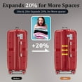 thumbnail image 2 of Tyethy Luggage Sets 4 Pcs PP Hardshell Lightweight Suitcase Set 24" 28" Expandable Luggage with TSA Lock Spinner Wheels, Red, 2 of 9