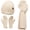 Beige-1, variant on FZ FANTASTIC ZONE Womens Winter Beanie Hats Scarf Neck Warmer Touchscreen Gloves Set Warm Fleece Lined Chenille Knit Skull Caps Navyblue