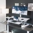 thumbnail image 6 of VIVO White Height Adjustable Extra Wide 42" Stand Up Desk Converter Workstation, 6 of 7