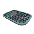 thumbnail image 2 of SAMMART Collapsible Dish Drainer - Foldable Drying Rack Set - Portable Dinnerware Organizer - Space Saving (1, Dark Grey/Bluish-Green, 2 of 7