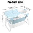 thumbnail image 5 of WETLA 39" Portable Folding Bathtub, Small Foldable Tub with Ergonomic Seat & Massage Roller, 5 of 8