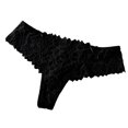 thumbnail image 6 of JSGEK Women Floral Lace Bra and Thong Set Plunge Neckline Adjustable Straps Intimate Lingerie for Bedroom Wear Black M, 6 of 9
