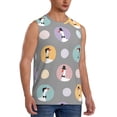 thumbnail image 2 of Bingfone Cute Geese Pattern Men's Tank Tops Workout Sleeveless Tee Shirts Running Beach Tanks for Men-3X-Large, 2 of 8