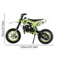 thumbnail image 4 of Floseru 49cc Kids Dirt Bike, 2-Stroke Gas Powered Mini Motocross Motorcycle for Ages 6-12, Off-Road Dirtbike with Dual Disc Brakes, Shock Absorption, 10-Inch Tires, Max Speed 40KM/H, Supports 220 LBS, 4 of 9
