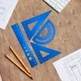 thumbnail image 2 of Metal protractor, aluminum ruler, metal set square, triangle ruler, drafting triangle, etc, 2 of 5