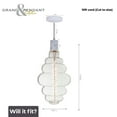 thumbnail image 6 of Bulbrite 810176 4W 2200K Beehive Shape Grand Filament LED Bulb with White Marble Pendant & String, Clear, 6 of 7