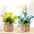 thumbnail image 2 of Artificial Flower Plants, Fake Colorful Plant Bouquet Faux Bunches with Pot for Home Indoor Outdoor Decoration Table Centerpieces Arrangements, 2 of 8