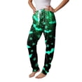 thumbnail image 4 of Hearthz Halloween Print Pj Pants Women Ghost Pumpkin Bat Print Jogger Lounge Pants Elastic Waist Lounge Pants for Women with Cuffed Ankles, 4 of 5