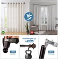 thumbnail image 5 of Urbanest Adjustable Double Curtain Rod Set Pila Flat Button Finials – 1″ Front & 3/4″ Back Rod With Black Rod, 48–84 Inches, 5 of 6
