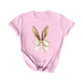 thumbnail image 1 of Mujeres Pantalones Cortos de Manga Corta Impresa Floral Cuello Redondo Superior / Camisa Poliéster, Blusa Casual de Moda para el Uso Diario Del Hogar, 1 of 5