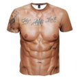 thumbnail image 1 of Ensemble de Muscles 3d Homme Personnalité Réaliste T-shirt à Manches Courtes, 1 of 3