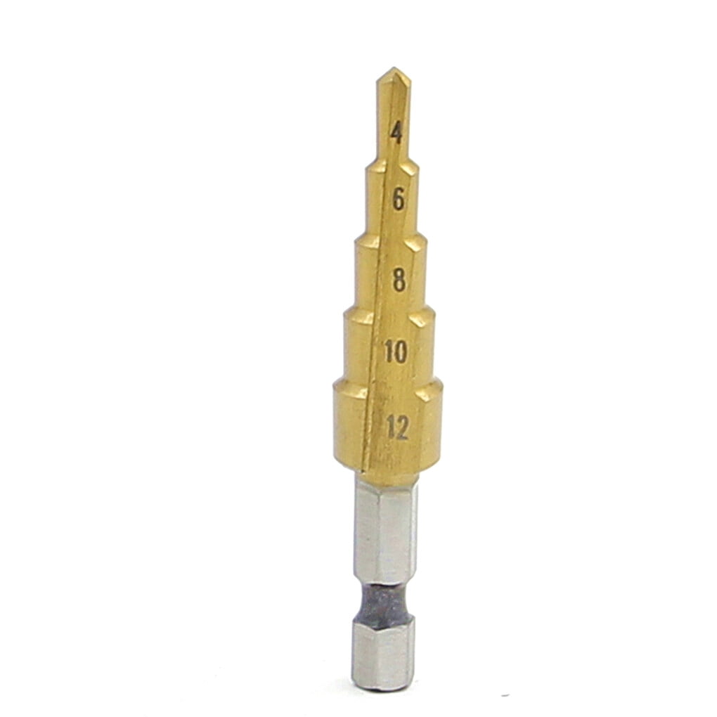 tamizeot High Speed Steel Coated Drill Bits Power Drills Hole Metal Tools Step Straight Tools Wood Drilling Slicer Woodworking Rustproof