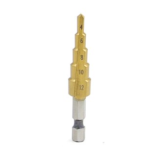 tamizeot High Speed Steel Coated Drill Bits Power Drills Hole Metal Tools Step Straight Tools Wood Drilling Slicer Woodworking Rustproof