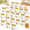 1.5oz-30Pack, variant on 1.5oz-60Pack Hexagonal Mini Glass Honey Jars Set with Lids Dippers and Decorations