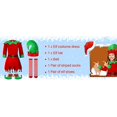 thumbnail image 3 of Conjunto de vestido navideño de manga larga rojo para niñas. Talla: 160, 3 of 5