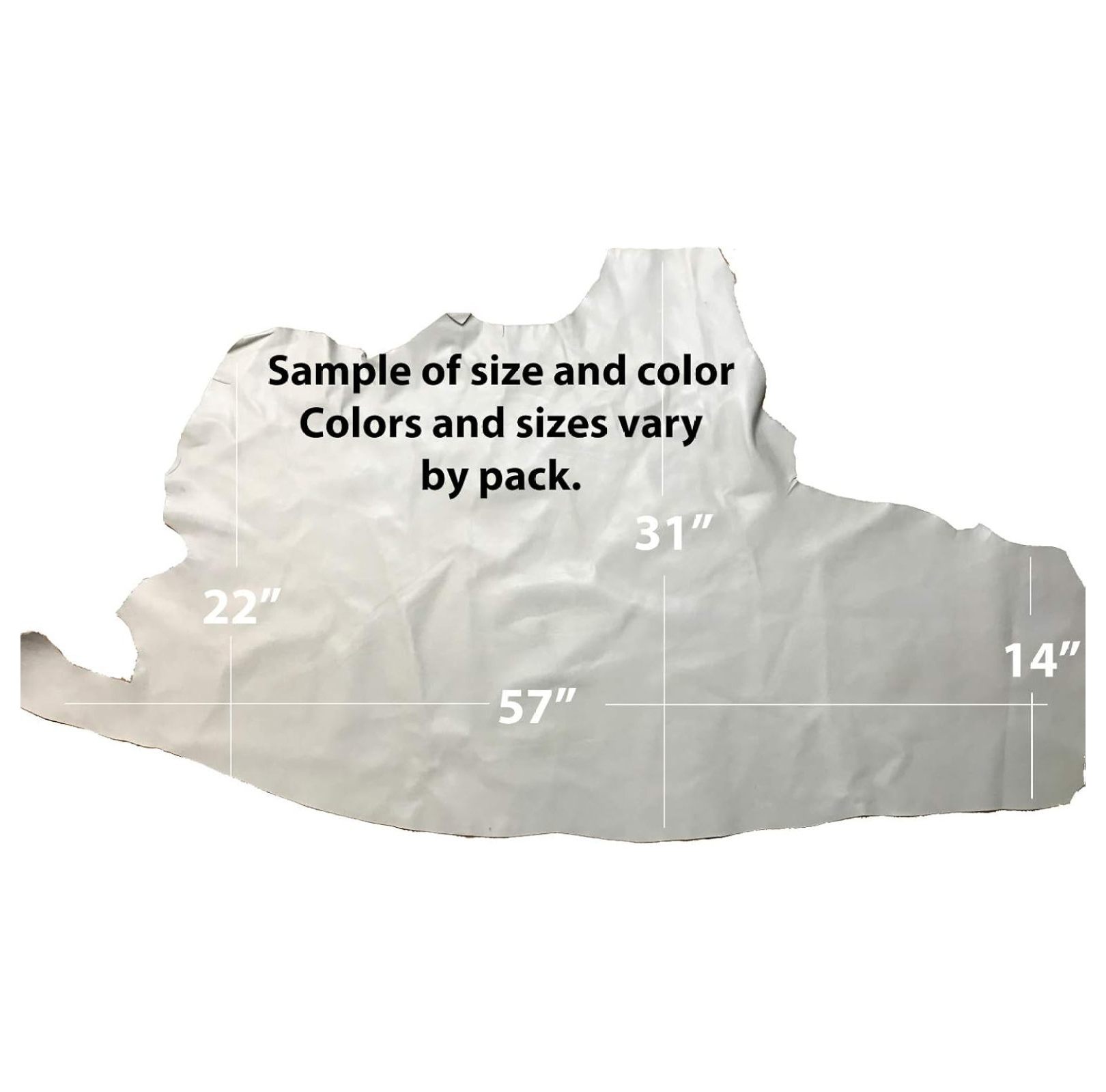 Large Leather Remnants - 2 lbs. (2-3 Pieces per Pack). Colors are Different in Each Pack