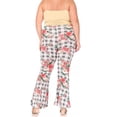 thumbnail image 3 of Women's Plus Size High Waisted Palazzo Pants Soft Stretch Print and Solid Flare Leggings, 3 of 5
