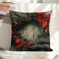 thumbnail image 6 of Christmas wreath, red berries, pine coneslinen toss pillowcase decoration pillowcase gifting preferred 20x20inch cushion cover sofa pillowcase sofa bedroom living room car, 6 of 8